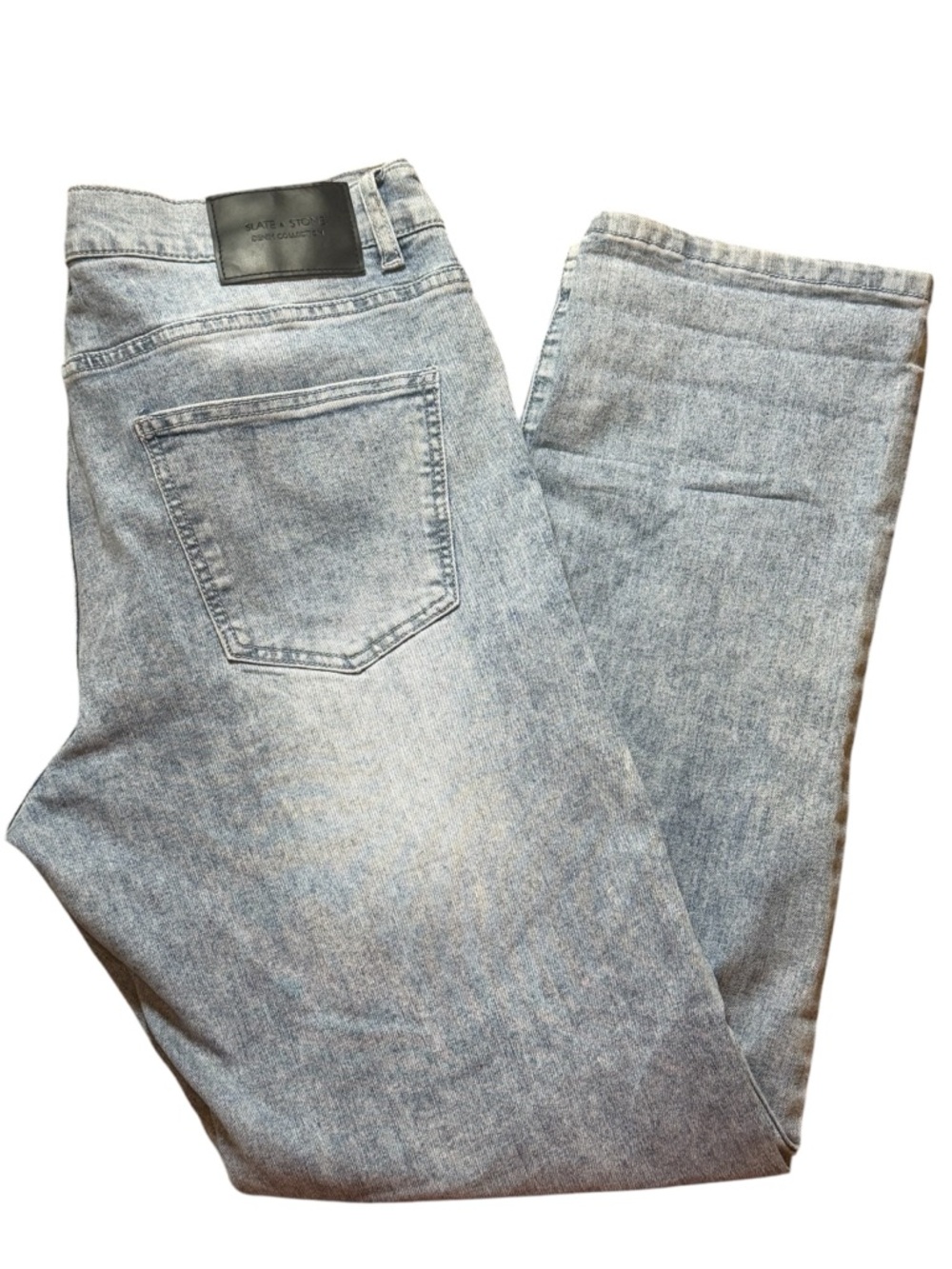 Slate & Stone Men’s Crosby Straight Fit Light Stone Wash Jeans Size 36X32